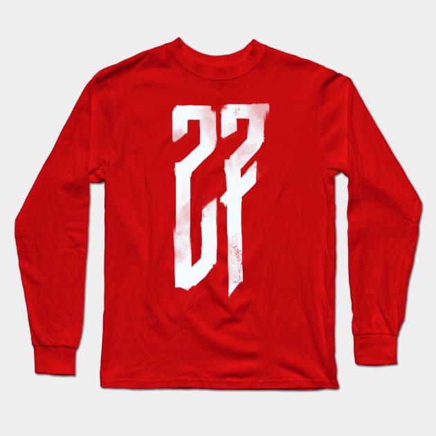 number 27 Long Sleeve T-Shirt by Kotolevskiy